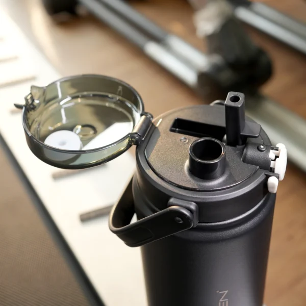 M7 Stainless Steel Water Bottle 1200ml – Thermos Flask, Leakproof, Double Wall Insulation - Black