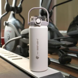 M7 Stainless Steel Water Bottle 1200ml – Thermos Flask, Leakproof, Double Wall Insulation - White
