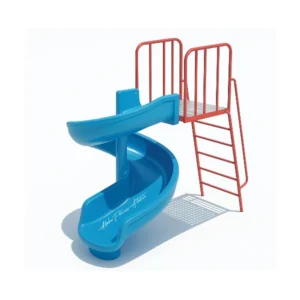 Outdoor Spiral Playground Slide for Kids – Durable Plastic & Steel Construction