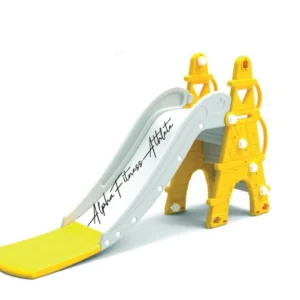 Premium Kids Indoor Outdoor Slide – Eiffel Tower Design Durable Plastic Play Slide for Toddlers & Children (Yellow & Grey) - CS-001