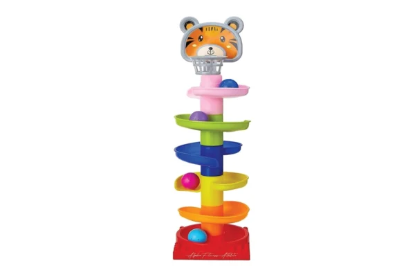 Rolling & Swirling Ball Drop Toy for Toddlers 7-Layer Colorful Ramp Tower Educational Stacking Toy for Baby Boys & Girls (Ages 1–4 Years)