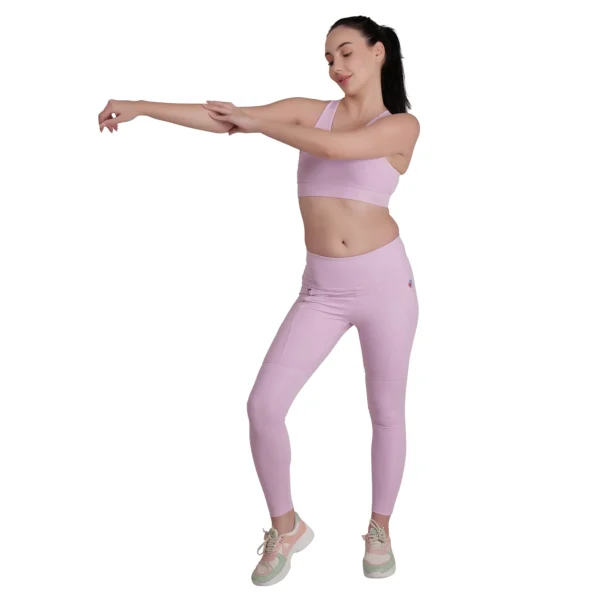 Women's Pink Pine Yoga Co-ord Set | Workout & Gym Clothing - 2 Piece Activewear - Image 2