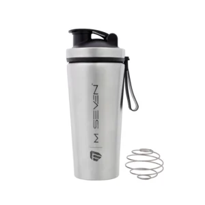 M7 Stainless Steel 750 ml Shaker – Gym, Fitness, Workout, Protein Mixer Bottle for Men & Women