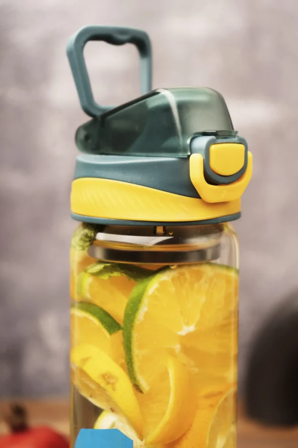 M7 Detox Glass Water Bottle 600ml - Fruit Infuser, Leakproof, BPA-Free, Eco-Friendly, Reusable for Tea & Water - Image 3