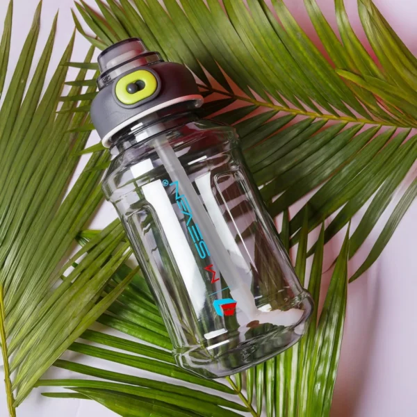 1000ml Water Bottle – Transparent, BPA-Free, Leak-Proof & Reusable | Perfect for Gym, Sports, School & Travel - Image 3
