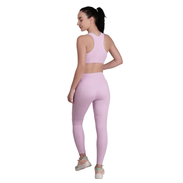 Women's Pink Pine Yoga Co-ord Set | Workout & Gym Clothing - 2 Piece Activewear - Image 5