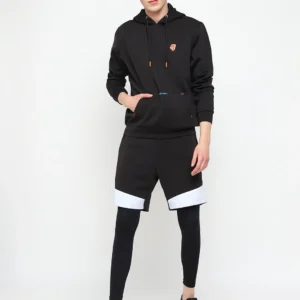 Mens Hoodie and Workout Shorts with Tights
