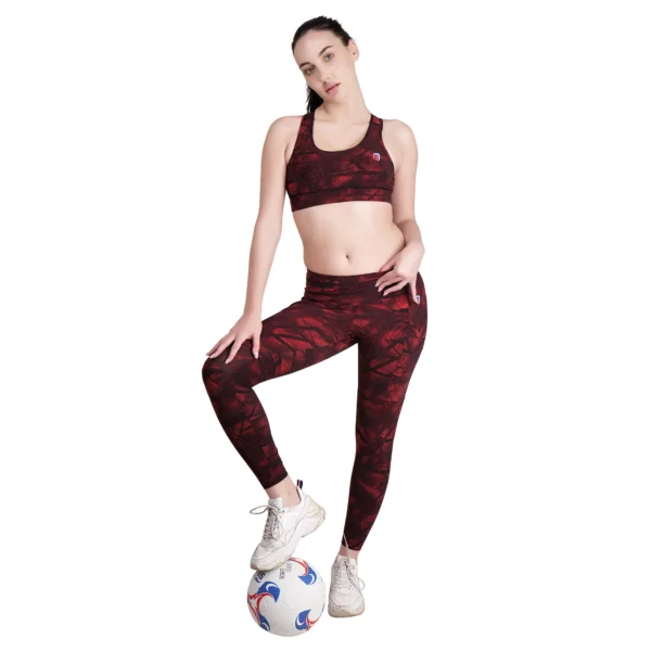 Women's Yoga Set 2-Piece - Light Brown Thulian | Workout Outfit, Activewear Matching Set - Image 2