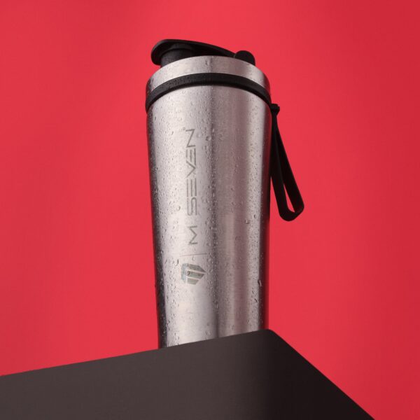 M7 Stainless Steel 750 ml Shaker – Gym, Fitness, Workout, Protein Mixer Bottle for Men & Women - Image 2