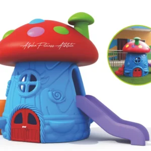 Mushroom-Themed Plastic Play House with Slide