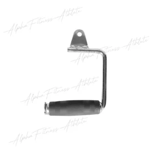 Heavy Duty Single D Handle Cable Attachment with Rubber Grip and Steel Frame