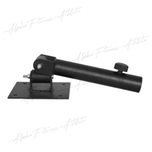 Adjustable Landmine Barbell Attachment with Floor Mount Base