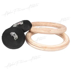 Heavy Duty Wooden Gymnastic Rings with Adjustable Nylon Straps – Olympic Style Gym Rings for Cross Training 18 IMG 9773