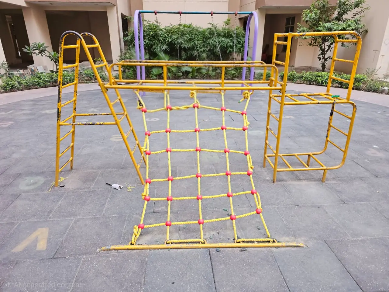 Repaired playground after restoration in Noida