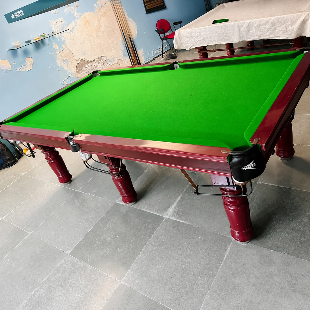 Restored pool table after professional service