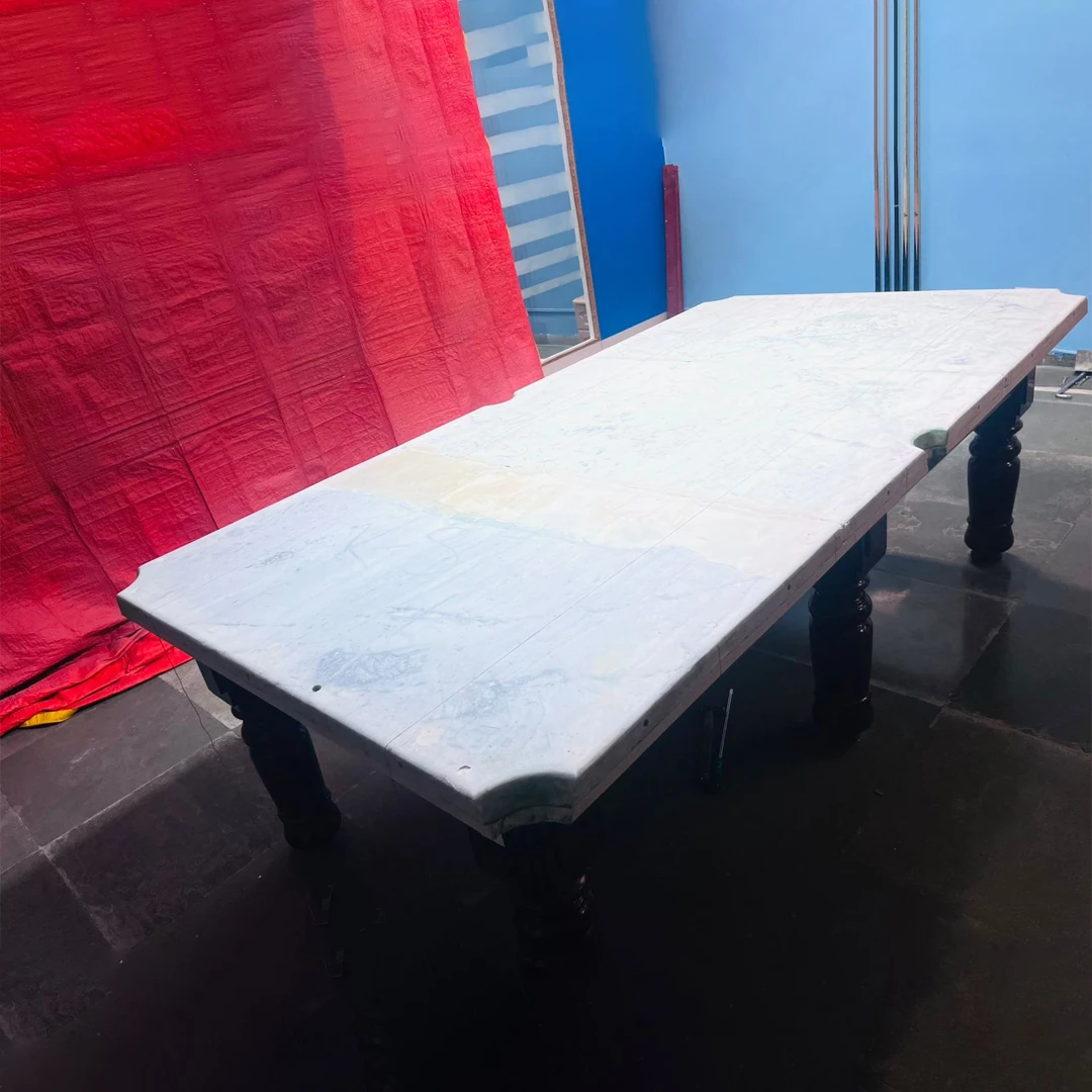 Damaged pool table before repair service